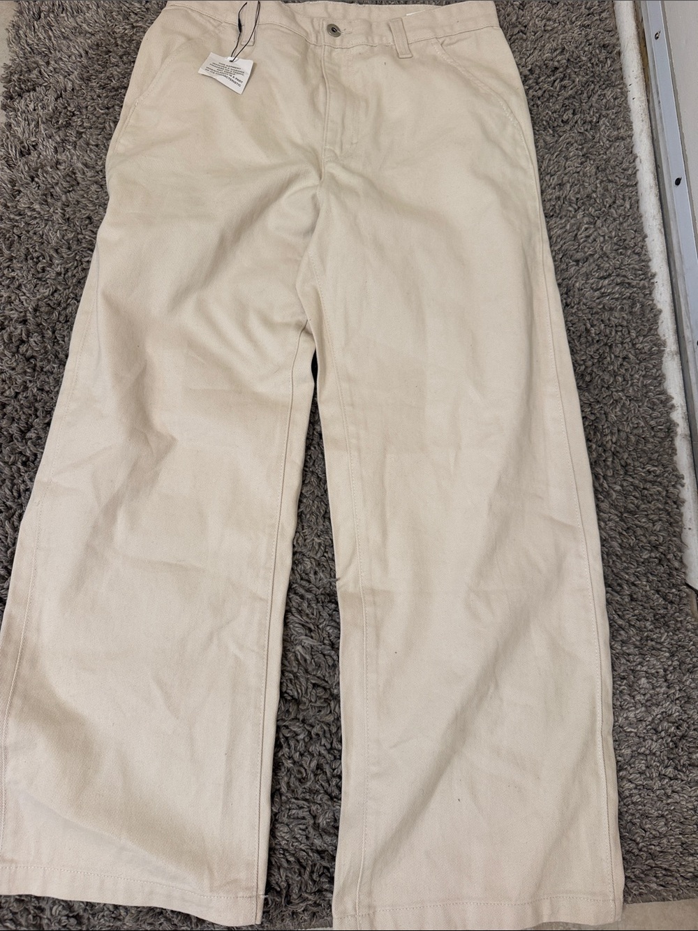 Zara offwhite workwear Men's Casual Cream Pants